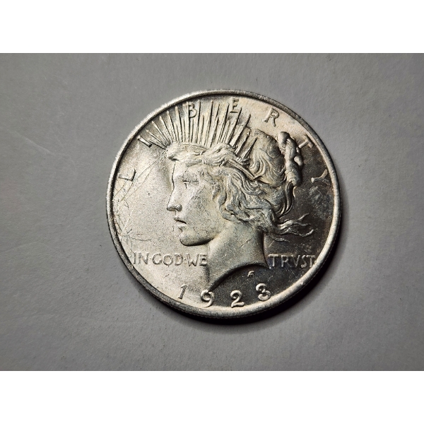 UNITED STATES 1923 SILVER PEACE DOLLAR! Minted at Philadelphia Mint 90% Silver ~ OVER 100 Years Old!