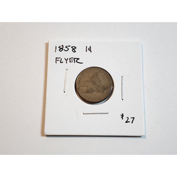 Rare 1858 United States Flying Eagle Cent