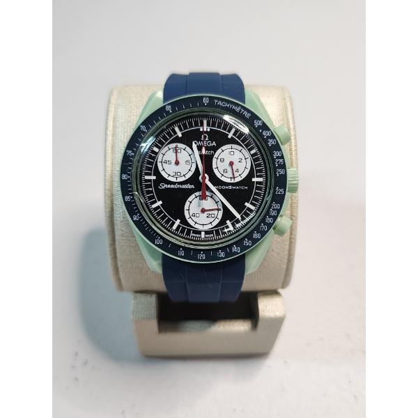 Omega Mission to the Earth Blue Speedmaster Moon S Watch - Working & Great Condition!