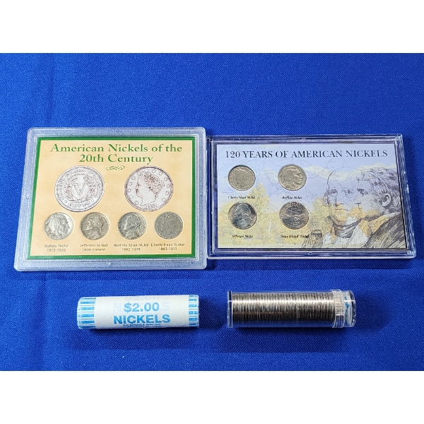 Assorted U.S. Nickel Collections - Buffalo, Jefferson, Liberty Head: FV: $4.40