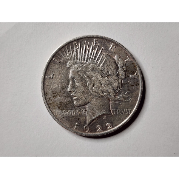 UNITED STATES 1922-D SILVER PEACE DOLLAR ~ ONLY SECOND YEAR MINTED! Minted at the Denver Mint!