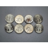 Image 4 : x1 1964 90% Silver & x7 1966-1969 40% Silver Kennedy Half Dollars FV: $4.00
