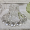 Image 7 : Glass Hurricane Candle Holder Base With Two Interchangeable Globe Tops ~ Green & Clear!