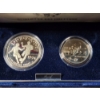 Image 2 : World Cup USA 1994 Commemorative Two Coin Set - 90% Silver Dollar & 92% Copper Half Dollar