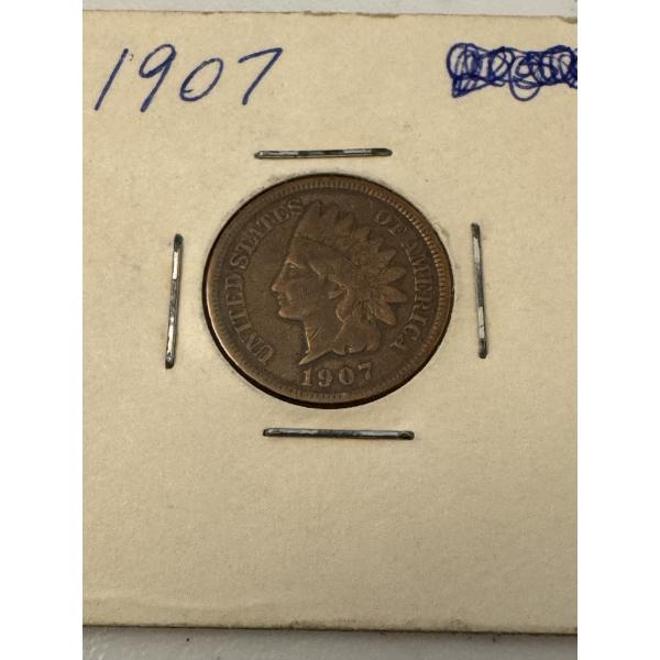 1907 United States Indian Head One Cent Penny - Mint Condition - Beautiful Coin