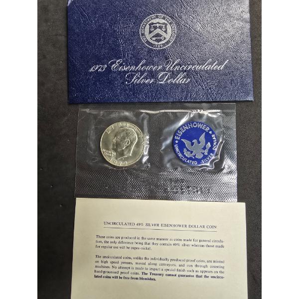 1973 Eisenhower Dollar - 40% Silver - Uncirculated