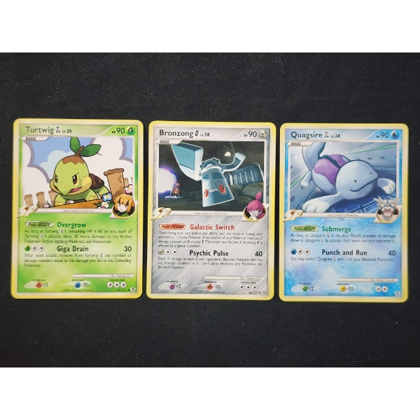 Three Assorted Vintage 2009 Pokemon Trading Cards - Trainer Owned!