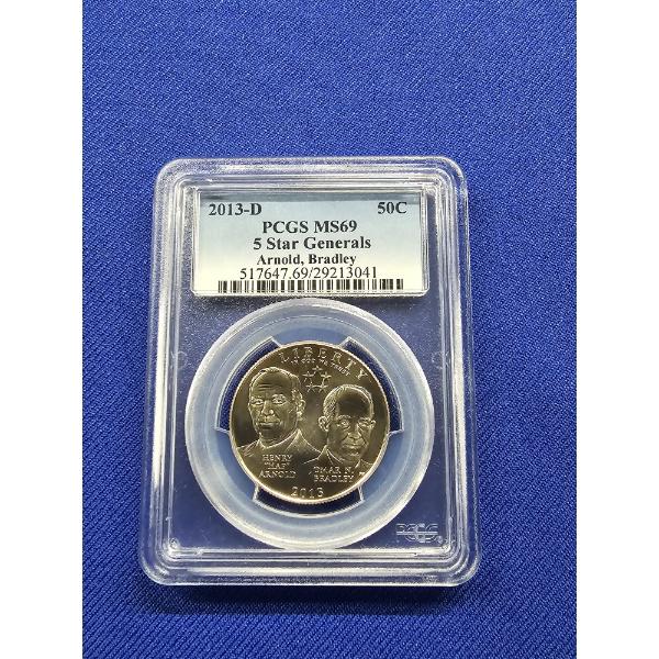 2013- D Uncirculated PCGS MS69 5-Star Generals Commemorative Half Dollar
