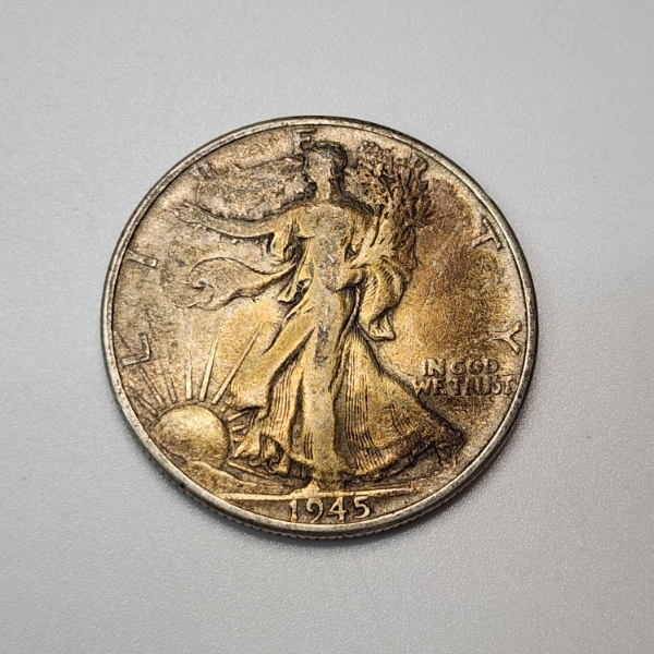 United States 1945 Walking Liberty Half Dollar - 90% Silver Coin 