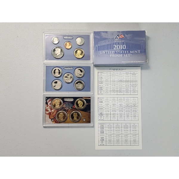 United States Mint 2010-S Proof Set With Box & CoA