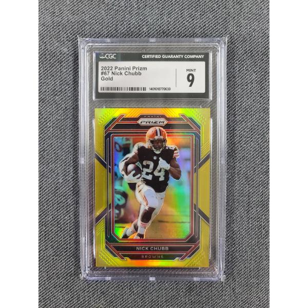 CGC 9 Mint 2022 Prizm #67 Nick Chubb Gold