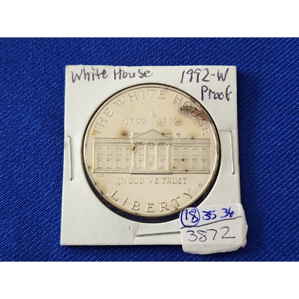 1992-W White House Commemorative 90% Silver Dollar Proof