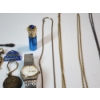Image 7 : Assorted Costume Jewelry: Pins, Necklaces, Watch, Earrings, Vintage Perfume Bottle