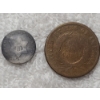 Image 2 : Two Rare Collectible & Historic US Coins - 1865 2 Cent Coin & Mid 1800's Three Cent Coin