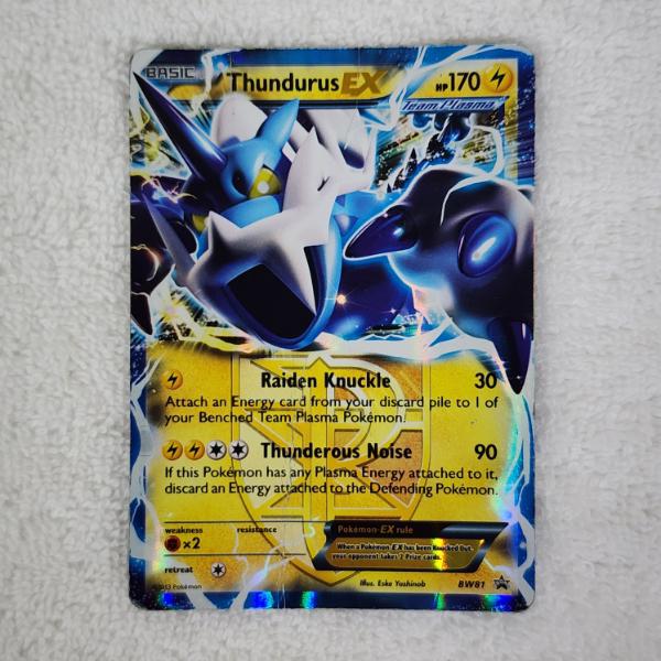 Team Plasma Thundurus EX Holo Rare Black Star Promo BW81 Pokemon Trading Card