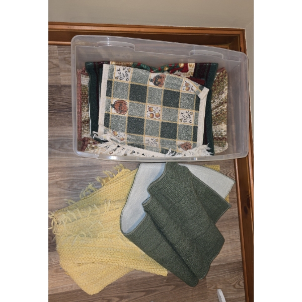 Assorted Throw Rugs incl Runner and Seasonal Rugs and More