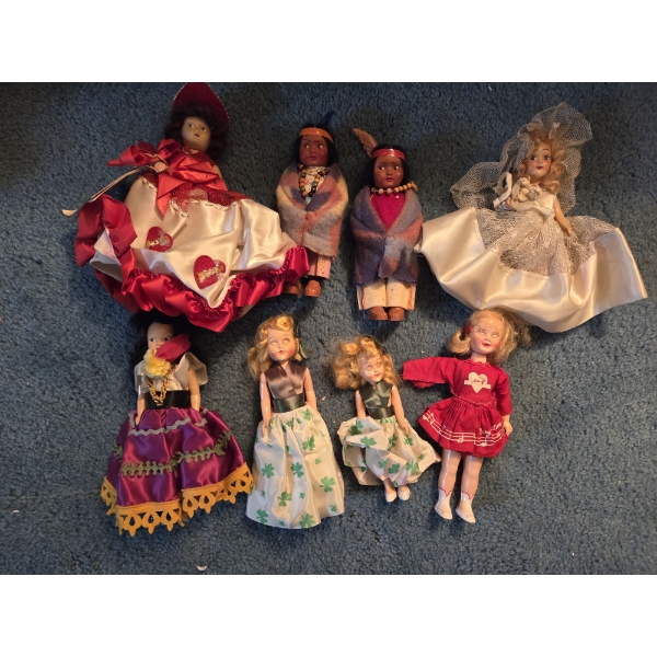 PICKUP IN CANTON -Collection Of Eight Vintage Dolls In Great Condition  