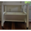 Image 2 : Glass Top White Side Table - 26x18x24