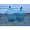 Image 1 : 2 Large Vintage 5-Gallon Blue Glass Water Jugs