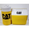 Image 1 : Two Yellow CAT Igloo Branded Cooler & One Gallon Drink Bottle ~ Both Used But In Great Shape!
