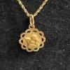 Image 2 : 14k Gold Necklace with Cherub Pendant - 5g Total Weight