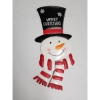 Image 1 : Merry Christmas Snowman Metal Hanging Sign - 19in Tall