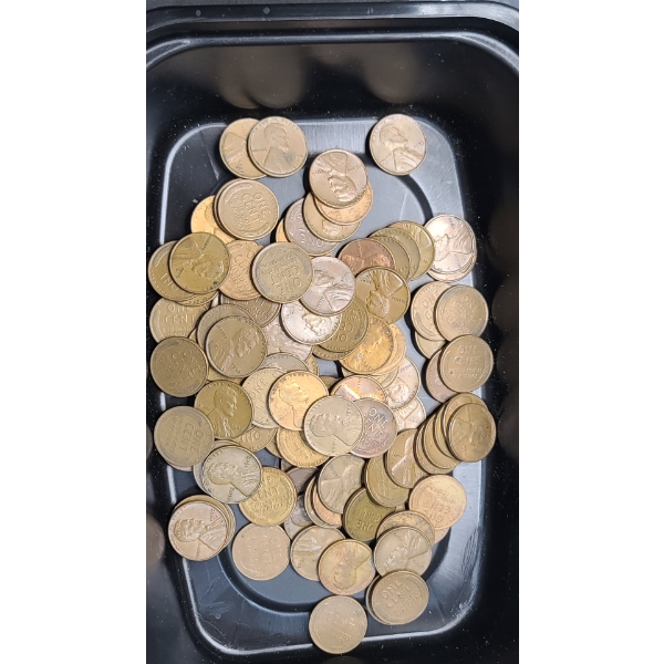 Assorted Years Unsearched Lincoln WHEAT Cents - Face Value: $1.00