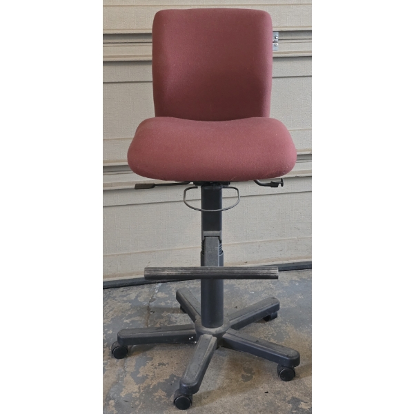 Drafting Table Chair - Seat Height: 23" - 34" - Maroon - In Great Shape