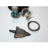 Image 4 : Native American Sterling Silver Ring, Earrings, and Arrowhead Pendant TW: 17.6g