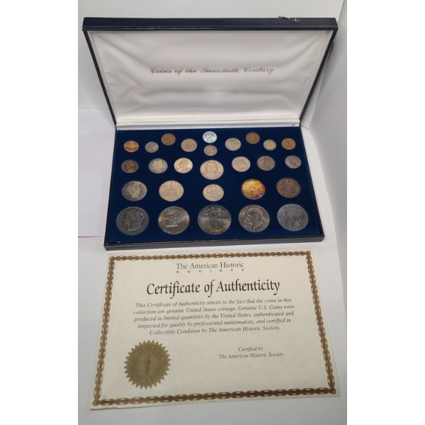 Beautiful American Historic Society Twentieth Century Coin Set Featuring Lots Of Silver!
