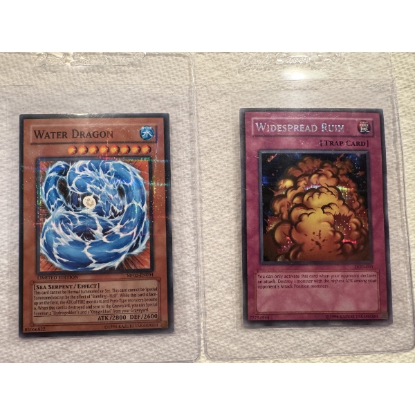 Yu-GI-OH! Water Dragon & Widespread Ruin Trading Cards - Mint Condition