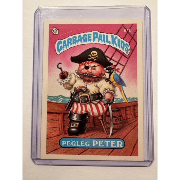 Rare 1985 Topps Garbage Pail Kids PegLeg Pete #61B - Low Number - Mint Condition