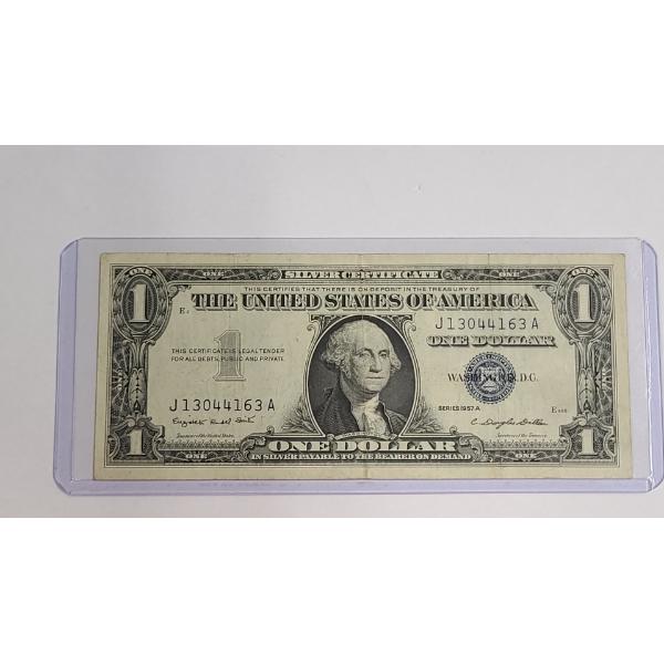 United States Series 1957 A $1 Silver Certificate Bank Note With Smith And Dillon Signatures 