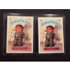 Image 1 : 1985 Garbage Pail Kids - Slain WAYNE & Ventilated VINNIE Cards - 82A & 82B - Mint Condition