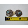 Image 5 : Native-Style Sterling Silver Turquoise Floral Earrings - TW: 14.9