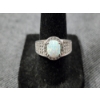 Image 1 : BEAUTIFUL & STUNNING Sterling Silver Opal Ring ~ Size 7 ~ Weighing 3.7 Grams ~ DON'T MISS THIS!