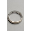 Image 5 : 14K White Gold Channel Set Diamond Ring - Size 6.5 - Weight: 3.5g