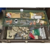 Image 1 : Metal Tool Box with Contents of Home Improvement Odds and Ends