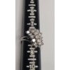 Image 6 : Women's 14K White Gold Diamond Cluster Cocktail Ring - Size 8 - Weight: 8.1g