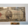 Image 3 : 1928 C $5 Red Seal U.S. Banknote & Vintage One-Cent Ohio Prepaid Sales Tax Stamp
