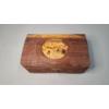 Image 2 : Assorted Costume Jewelry Inside Vintage Wooden Jewelry Box With Printed Press Design & Mirror