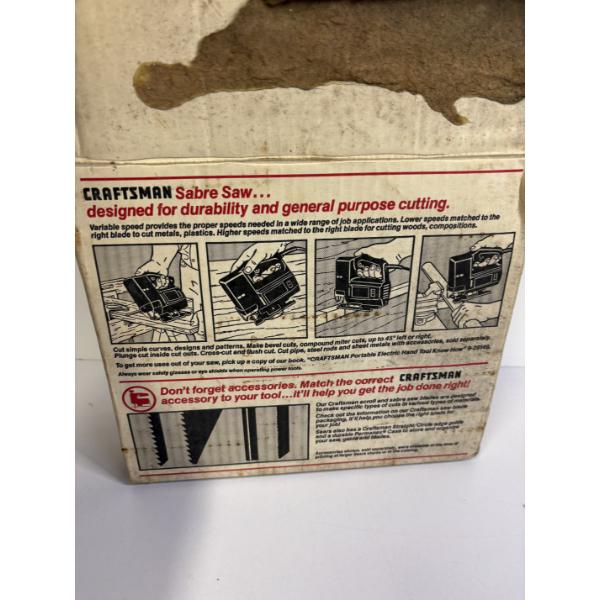 Craftsman Sabre Saw - Sears - 5/8" Stroke - Variable Speed - in Original Box