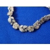 Image 6 : Sterling Silver Jewelry: Necklace & 3 Bracelets: Tennis, Rose Detail, & Herringbone: TW: 33.8g