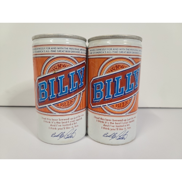 Lot of Two EMPTY Billy Beer Cans