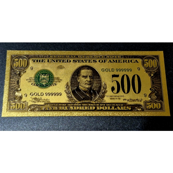 1934 US "$500 " Gold Foil Note  -  PURE 24k (.999) Gold Foil    They weigh approximately 3 - 4 grams