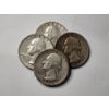 Image 1 : $1.00 in Assorted 90% Silver United States Washington Head Quarters - 4 Coins Altogether!