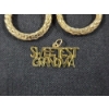 Image 3 : 14K Gold Earring Set & "Sweetest Grandma" Pendant - 2.1 Grams Total of 14K Gold Jewelry 