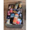 Image 1 : Large Vintage Wooden Crate With Excellent Collection Of Assorted Vintage Automotive Related Cans