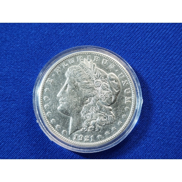 1921-S 90% Silver Morgan Dollar in Capsule