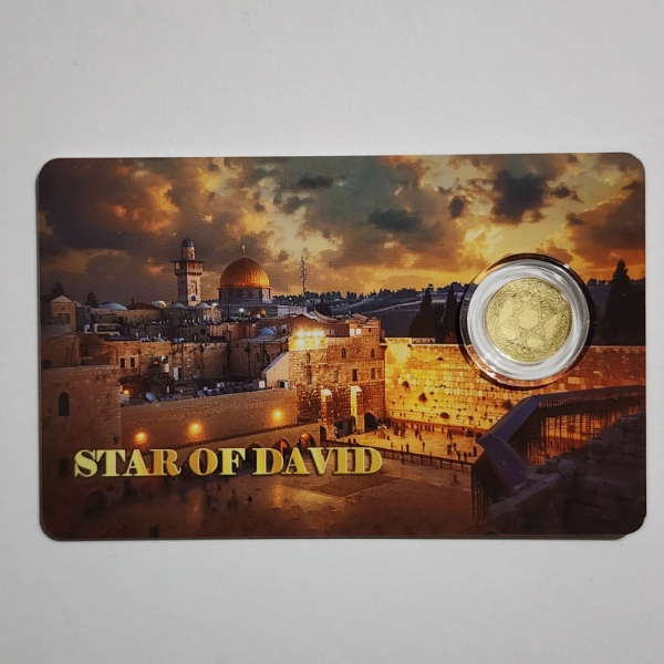 2026 Republic of Liberia Star of David $12 Coin 1/1000 Troy Ounce .9999 Fine Gold in Card W/ Serial 